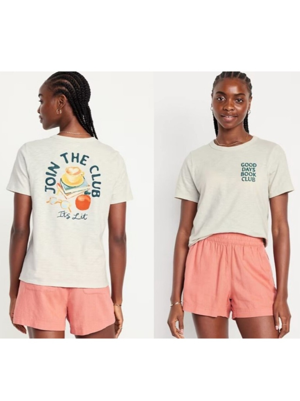 OLD NAVY Good Days Book Club t-shirt size small like new